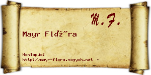 Mayr Flóra névjegykártya